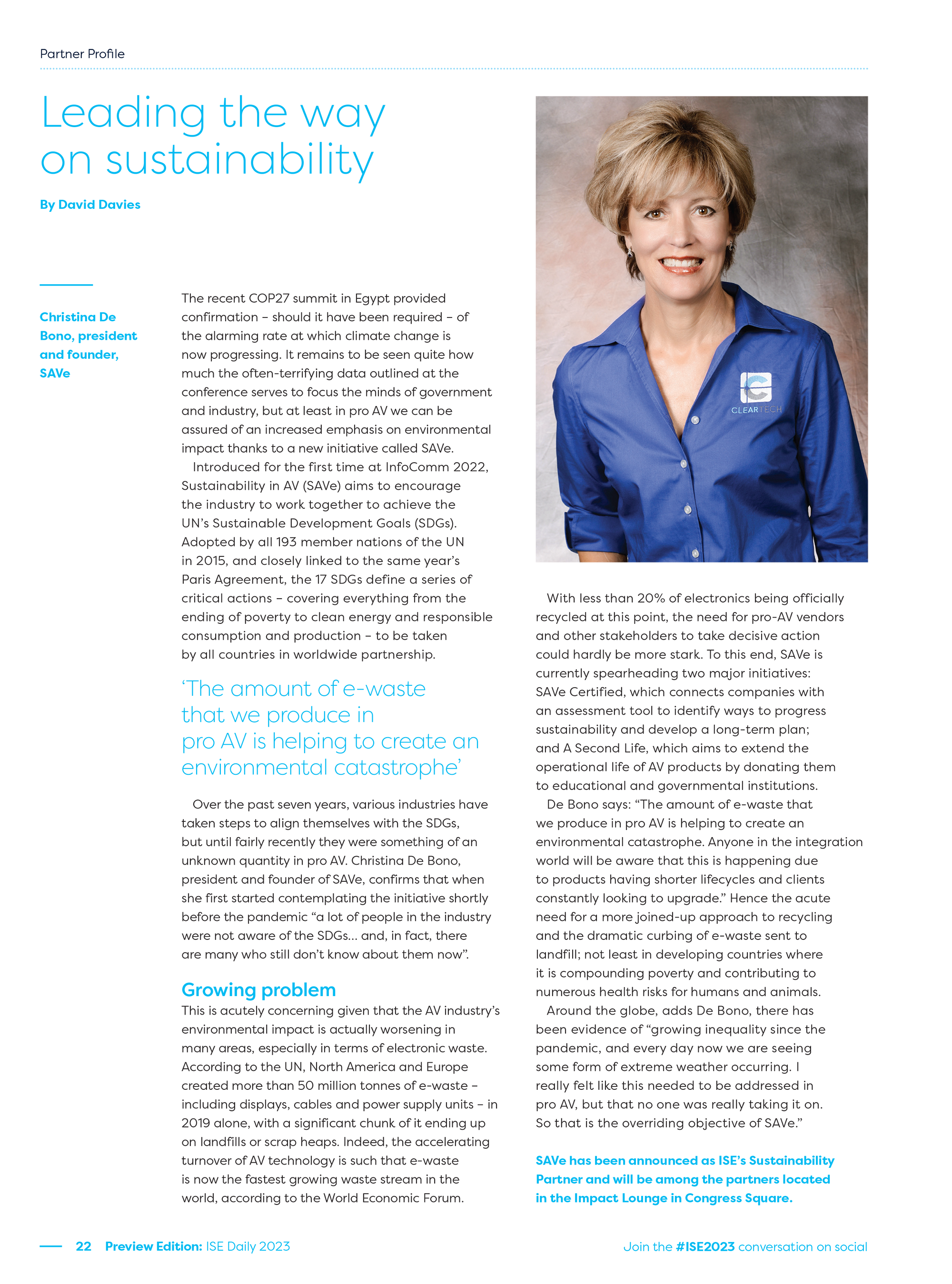 ISE Daily 2023 Article on SAVe